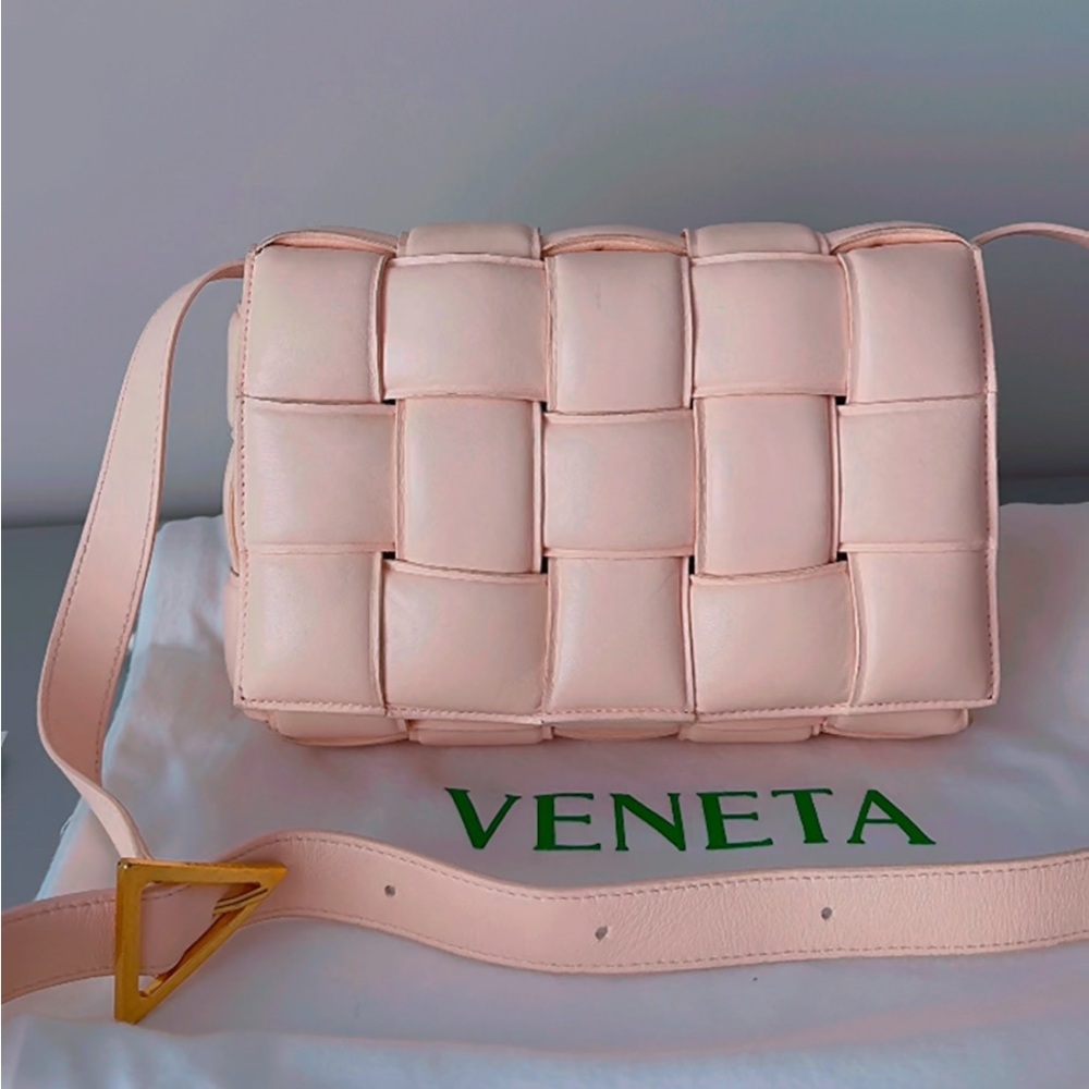 Bottega Veneta Padded Cassette in Peach